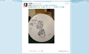 平野綾、激ウマの承太郎と露伴のイラストを投稿