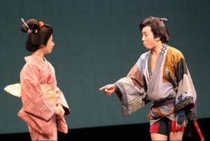朝海ひかる、市川猿之助、「助太刀屋助六 外伝」公開舞台稽古