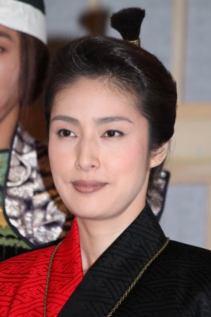 大型時代劇「女信長」記者発表に出席した、天海祐希