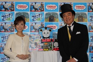 『きかんしゃトーマス ブルーマウンテンの謎』イベントに登場した高橋英樹、高橋真麻