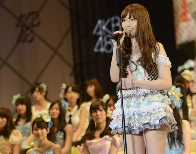 ＜第5回AKB48選抜総選挙＞開票イベントの模様　9位　小嶋陽菜（AKB48）67,424票