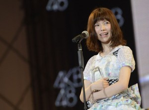 <第5回AKB48選抜総選挙>開票イベントの模様 12位 島崎遥香(AKB48)57,275票