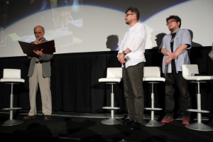 「GALACTICA/ギャラクティカ」10周年イベントに出席した、坂口芳貞、庵野秀明、樋口真嗣