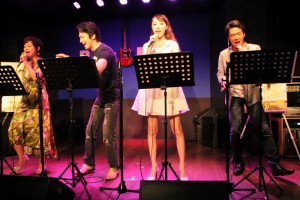 (左から)土居裕子、岡田浩暉、貴城けい、戸井勝海、『テン・ミリオン・マイルズ』製作発表