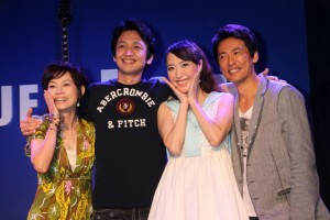 (左から)土居裕子、岡田浩暉、貴城けい、戸井勝海、『テン・ミリオン・マイルズ』製作発表