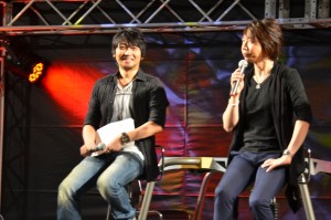 仲良く談笑する中村悠一と諏訪部順一