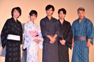 『ガッチャマン』プレミア試写会に浴衣姿で登場した5人