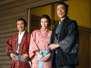 片岡鶴太郎、中谷美紀、柴田恭兵、NHK大河『軍師官兵衛』スタジオクランクイン取材会にて