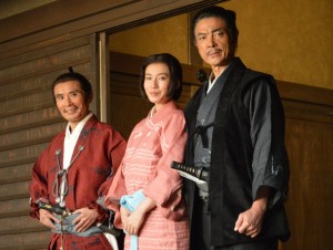 片岡鶴太郎、中谷美紀、柴田恭兵、NHK大河『軍師官兵衛』スタジオクランクイン取材会にて