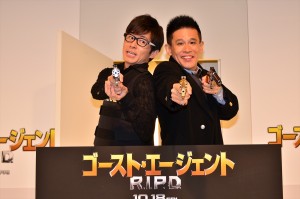 『ゴースト・エージェント/R.I.P.D.』“R.I.P.D.”日本支部就任会見に登場した柳沢慎吾と藤森慎吾