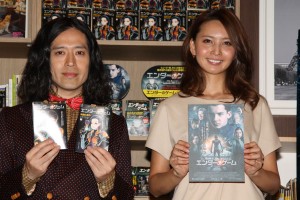 映画『エンダーのゲーム』イベントに登場した、ピース又吉直樹と加藤夏希