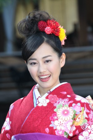 宮崎香蓮、2014年オスカープロモーション晴れ着撮影会にて