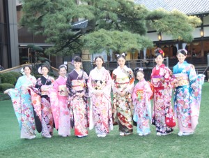 2014年オスカープロモーション晴れ着撮影会にて