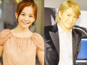 『2013 FNS歌謡祭』で、かつての恋人・小室哲哉(右)と共演を果たした華原朋美(左)