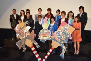 映画『仮面ライダー×仮面ライダー 鎧武&ウィザード 天下分け目の戦国MOVIE大合戦』初日舞台挨拶