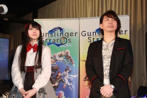 『ガンスリンガー ストラトス2』オープニングイベントに登壇した諏訪部順一、北原知奈