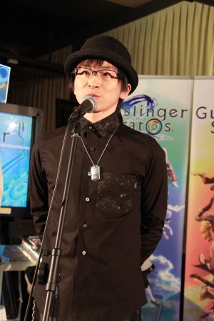 『ガンスリンガー ストラトス2』オープニングイベントに登壇した阿部敦