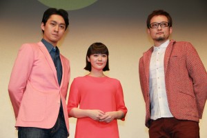 <ゆうばり映画祭>渡辺大、貫地谷しほり、水落豊監督、オープニング招待作品「偉大なる、しゅららぼん」舞台挨拶にて