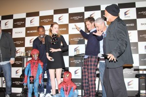 『アメイジング・スパイダーマン2』来日記者会見の様子