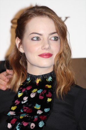 『アメイジング・スパイダーマン2』来日記者会見の様子 エマ・ストーン