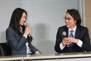 忽那汐里、吹越満、『ビター・ブラッド~最悪で最強の親子刑事~』制作発表にて