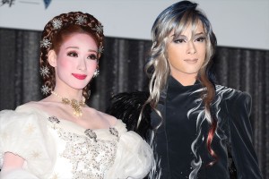 蘭乃はな、明日海りお、宝塚花組公演『エリザベート‐愛と死の輪舞(ロンド)‐』制作発表会にて