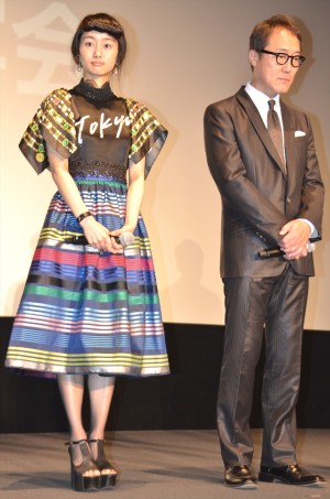 忽那汐里、『オー!ファーザー』完成披露試写会にて