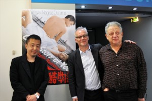 ジャ・ジャンクー監督、ジェレミー・トーマス、ティエリー・フレモー(プレゼン終了後)