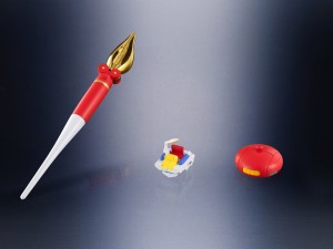 『超合金 超合体SFロボット 藤子・F・不二雄キャラクターズ』 カブラペン(トライデント)、タイムマシン型メカ+ベレー帽型メカ(頭部)