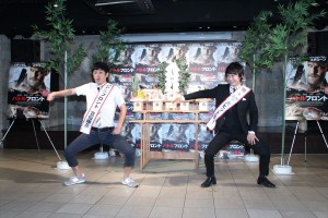 『バトルフロント』大ヒット祈願イベントに登場したちゅうえい、瀧上伸一郎(流れ星)