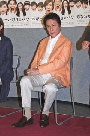 鹿賀丈史、『昨夜のカレー、明日のパン』試写会にて