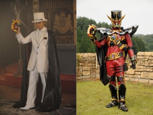ピース綾部、“仮面ライダールパン”に変身して仮面ライダードライブと対決!