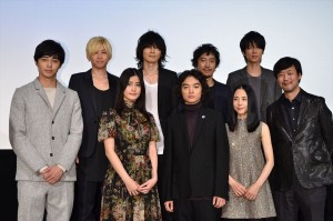 映画『寄生獣』舞台挨拶の様子