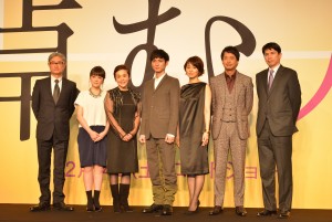 『悼む人』完成報告会見にて