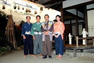 NHK木曜時代劇『かぶき者 慶次』スタジオ取材会の様子