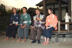 NHK木曜時代劇『かぶき者 慶次』スタジオ取材会の様子