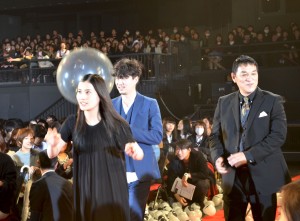 『寄生獣 完結編』完成披露舞台挨拶の様子