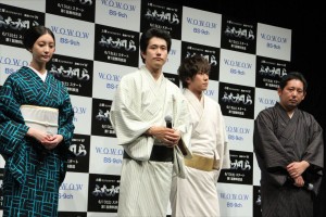 連続ドラマW『ふたがしら』完成披露試写会の様子