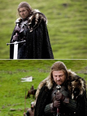 ニコラス・ケイジ(上)が『ゲーム・オブ・スローンズ』キャラに変身!