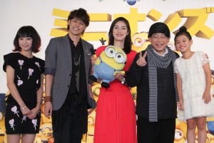『ミニオンズ』吹替え版完成報告会見の様子
