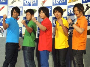 『サンダーバード ARE GO』記者会見に出席した浪川大輔、花輪英司、村瀬歩、柿原徹也、KENN