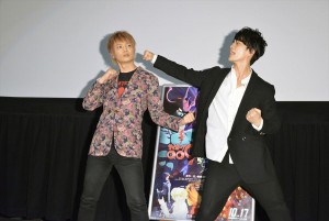 『サイボーグ009VSデビルマン』の完成披露上映会に登壇した声優の浅沼晋太郎、福山潤