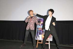 『サイボーグ009VSデビルマン』の完成披露上映会に登壇した声優の浅沼晋太郎、福山潤