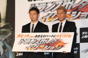 『トランスポーター イグニション』公開記念イベントに出席した五郎丸歩選手、SHOKICHI