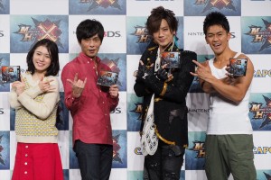 『モンスターハンタークロス』CM完成発表会の様子