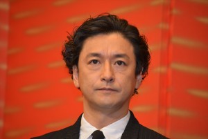 『信長燃ゆ』製作発表記者会見に出席した石丸幹二