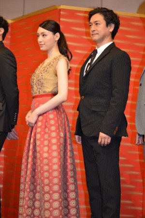 『信長燃ゆ』製作発表記者会見の様子