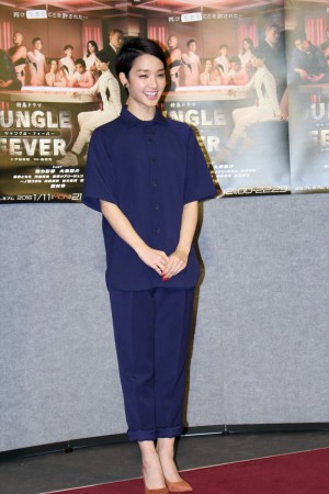 ドラマ『ジャングル・フィーバー』の完成試写会に出席した剛力彩芽