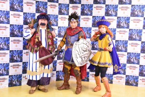 『ドラゴンクエスト ライブスペクタクルツアー』囲み取材に応じた松浦司、中川翔子、芋洗坂係長