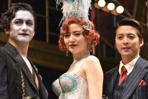 『キャバレー』会見に出席した、石丸幹二、長澤まさみ、小池徹平